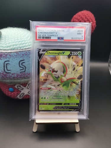 Chesnaught V (Ultra Rare) - 015/195 - #15 - Pokemon: Silver Tempest - PSA 9