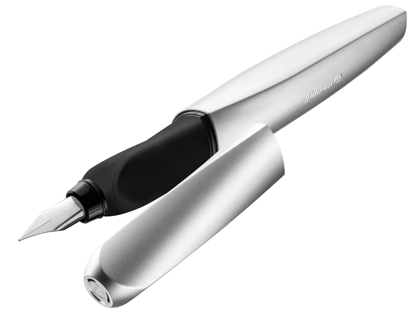 Japan NEW Pelikan 947366 Fountain Pen Twist Ambidextrous M Silver