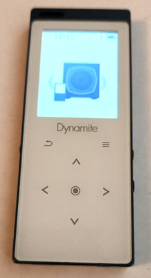 Dynamite USB-C MP3 Player Solid Metal MP3 Player 8GB Touchscreen Blau-Weiß