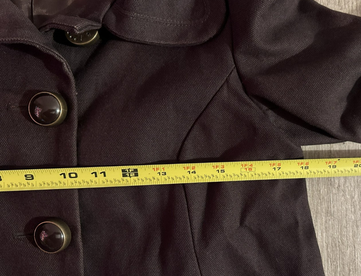 Zara Basic Dark Brown Button Up Jacket Blazer siz… - image 3