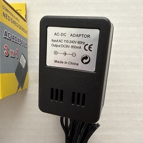 Nintendo SNES NES-003 RF Switch + AC Adapter Connect Cables for Nintendo Console