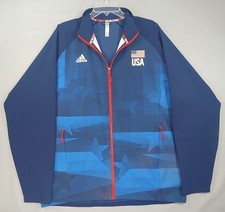 Adidas Team USA Volleyball Full Zip Women's Warm Up Jacket Size Large