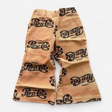 Vintage 70&rsquo;s Pepsi Cola Tan Bell Flare Toddler Pants