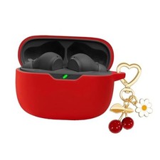Protective Case for JBL Vibe Beam/JBL Vibe 200TWS, Cute Cherry Charm Red