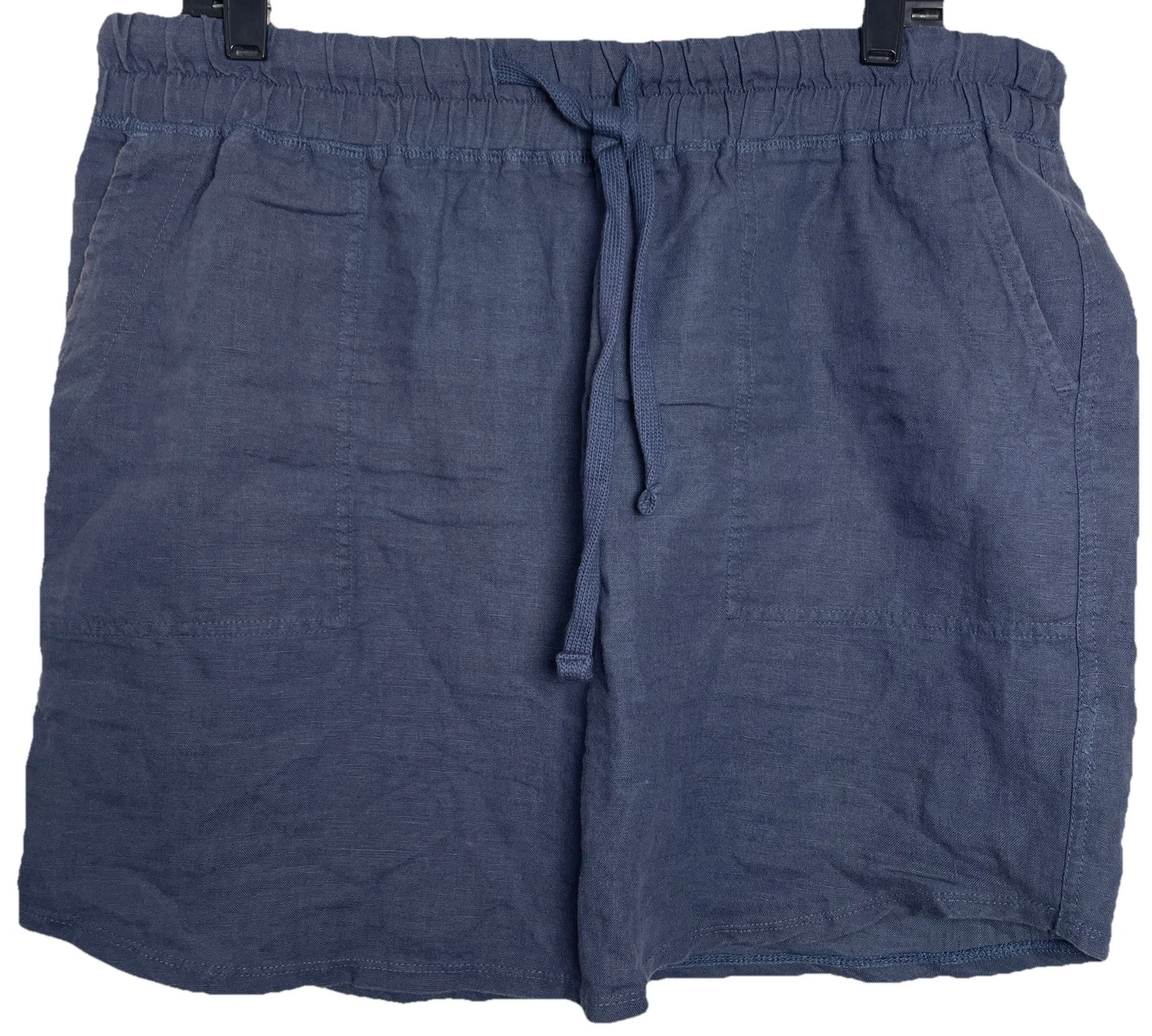 James Perse Standard Navy Linen Skirt Women’s Size 4/XL Drawstring Pocket