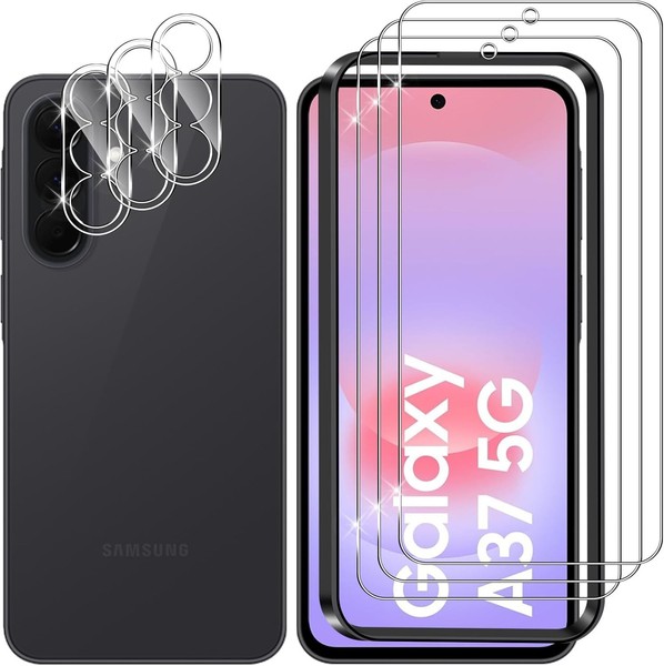3X Schutzglas ( Display + Kamera ) FüR Samsung Galaxy A37 5G Hartglas Full 9H-image