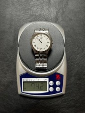 Seiko Credor Rare 8J86-6A00 White Quartz Watch Silver Analog Calendar Men's