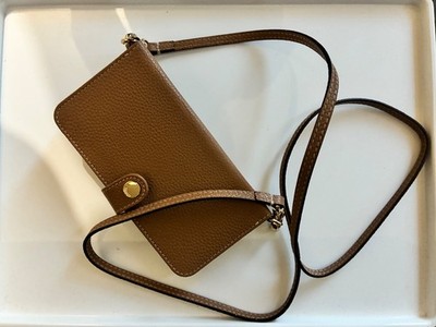 MIMCO Leather Phone Case Crossbody Card Holder Brown