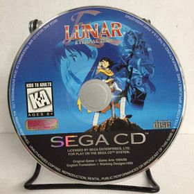 LUNAR II 2 Eternal Blue SEGA CD Case & Game NO MANUAL Authentic TESTED & WORKING