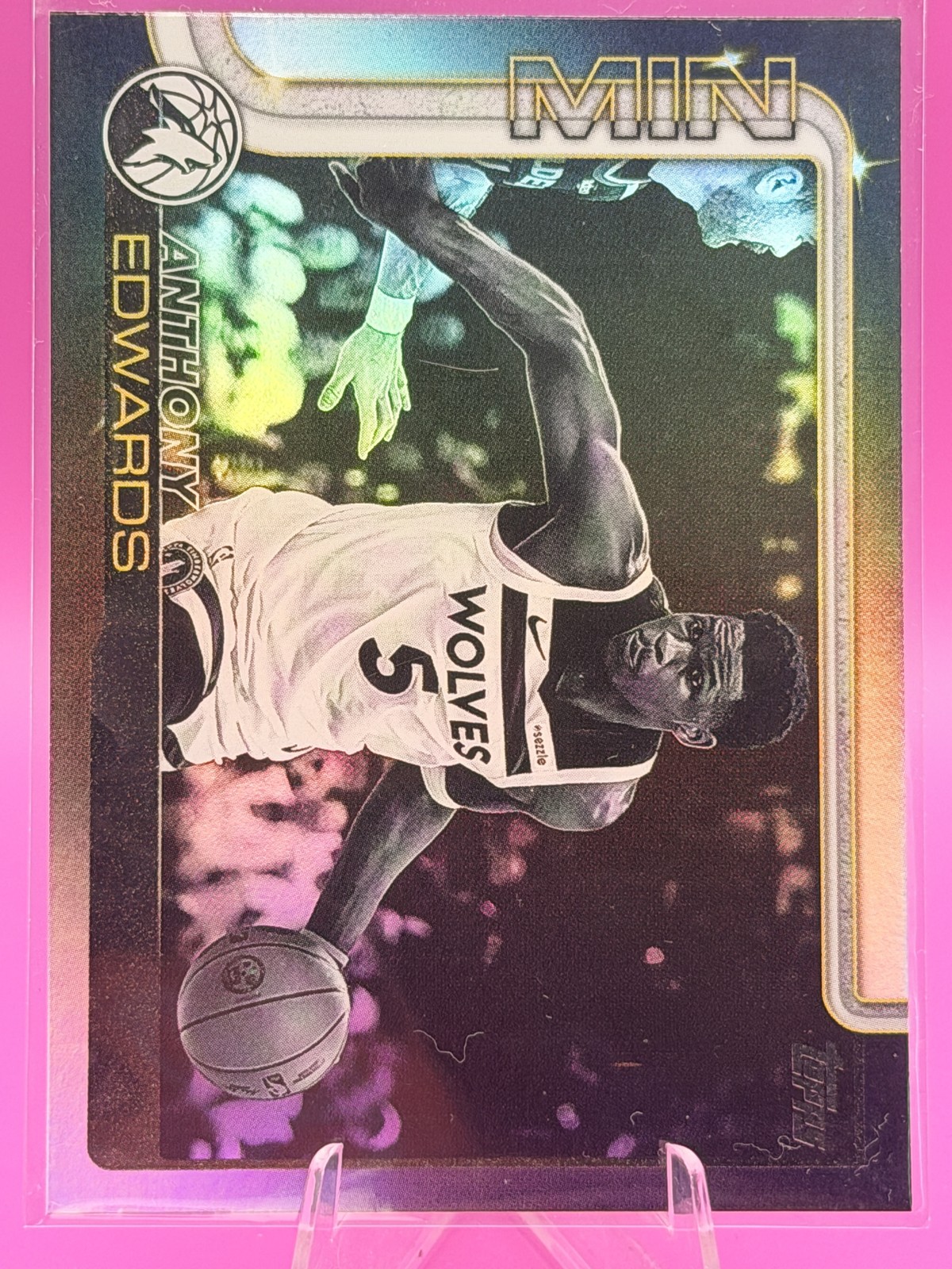 2025-26 Topps #108 Anthony Edwards Blackout