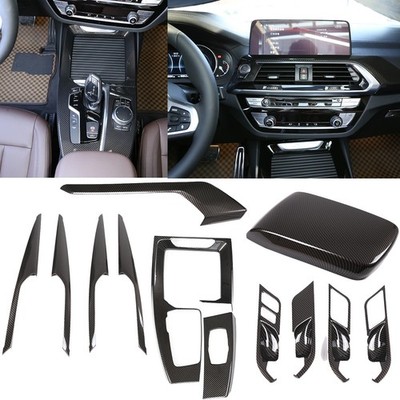 For BMW X3 X4 G01 G02 18-21 Carbon Fiber ABS Interior Full Set Decor Trim 12PCS