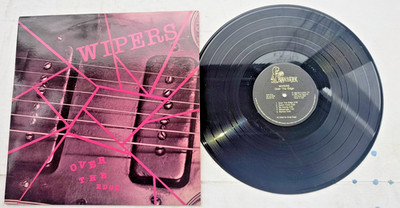 WIPERS ''OVER THE EDGE'' ORIG USA 1983 VINYL LP BLACK / WHITE LABEL VG+ / EX