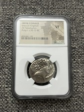 c.95-75 BC Greek Coinage Seleucid Kingdom AR Tetradrachm Philip I VF NGC 