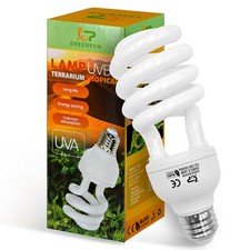 UVB Reptile Light 5.0 26W UVA UVB Spiral Compact Fluorescent Bulb Lamp