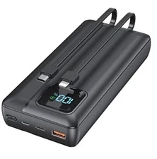 Safe Speed  ￼Portable Power Bank – 30W Fast Charging – LED Display – 4 Ports