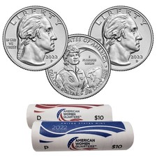 2022 P&D Sally Ride American Women Quarter set from Mint rolls (FREE SHIPPING)