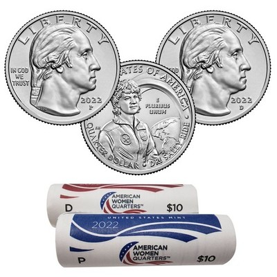 2022 P&D Sally Ride American Women Quarter set from Mint rolls (FREE SHIPPING)
