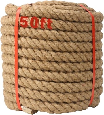kageiue Natural Jute Rope 1 Inch x 50 FT, with a high-end Retro Look and Super
