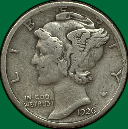 1926-S Mercury Dime Silver Choice Very Fine VF+/XF Coin #28728