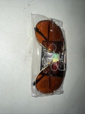 Vintage UV Amber Protection Aviator Sunglasses Blu Busters Gold Frames