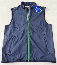 RLX Ralph Lauren Navy Blue Vest Full Zip Stre...