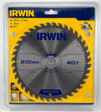 IRWIN 210mm x 2.5mm Wood Construction Saw blade 40T - 1897204