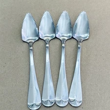 4 Vtg Fruit Spoons Mismatched Mixed Spoon Lot Set Stainless Flatware Japan USA
