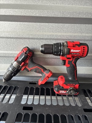 BAUER HYPERMAX 20V LITHIUM DRILL 2191CR B & 1792C-B1 W/ 20v Lithium Batterie