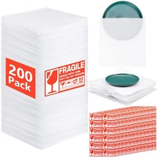 200 Pack Foam Sheets Foam Pouches Bulk for Packing Dishes Glasses Packing Sup...