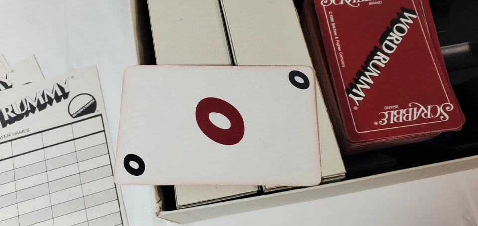 Juego de mesa original vintage Scrabble Word Rummy 1987 Selchow & Righter Foto 4 de 4