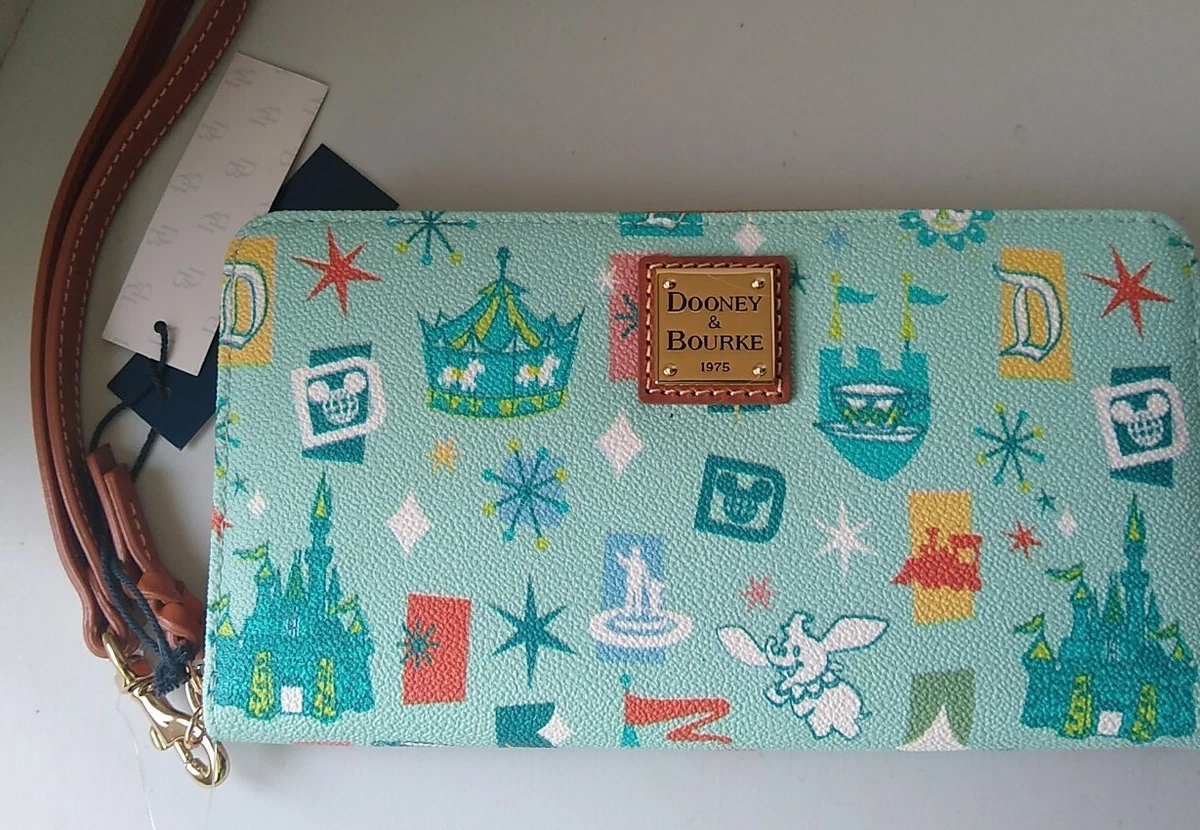 2023 Disney Parks Dooney Bourke Wristlet Wallet Fantasyland Dumbo Castle New11
