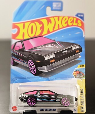   Box Shipping 2025 Hot Wheels DMC Delorean Black&Pink #36/250 HW Art Cars 5/10