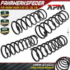 4x Federn Fahrwerksfeder Vorne Hinten für Nissan Micra II K11 1.0L 1.3L 1.4L