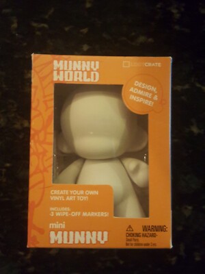 LootCrate MUNNY WORLD Create Your Own Vinyl Art Toy DIY Markers KID ROBOT
