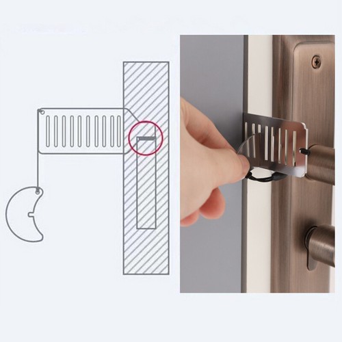 Serratura per porta portatile senza foratura serratura di sicurezza antifurto - Foto 10 di 10