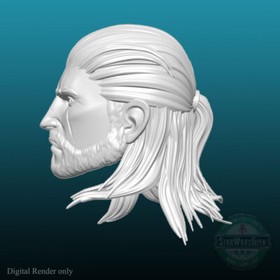 The Witcher video game version v1 Geralt of Rivia custom head for action figures