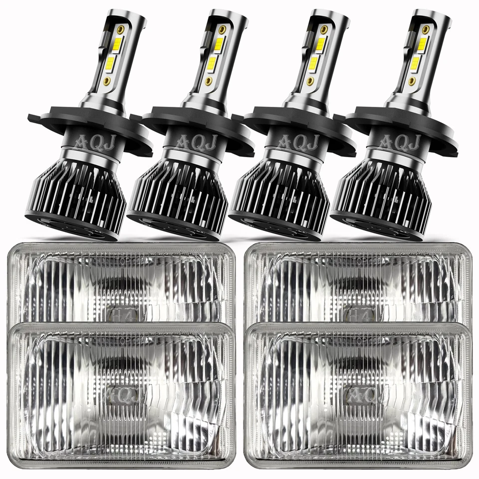 4PCS  Inch LED Headlights Hi/Lo Sealed Beam For GMC R2500 Suburban 1989 - 91 Foto 2 de 4