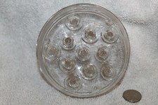 Vintage 11 Hole 3.5" Clear Glass Floral Frog