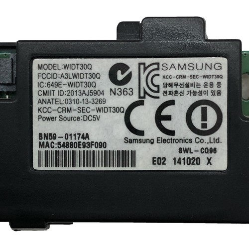 MODULE WIFI SAMSUNG - BN59-01174A / WIDT3 - UE55HU6900S- Testé 100% Fonctionnel - Afbeelding 5 van 5