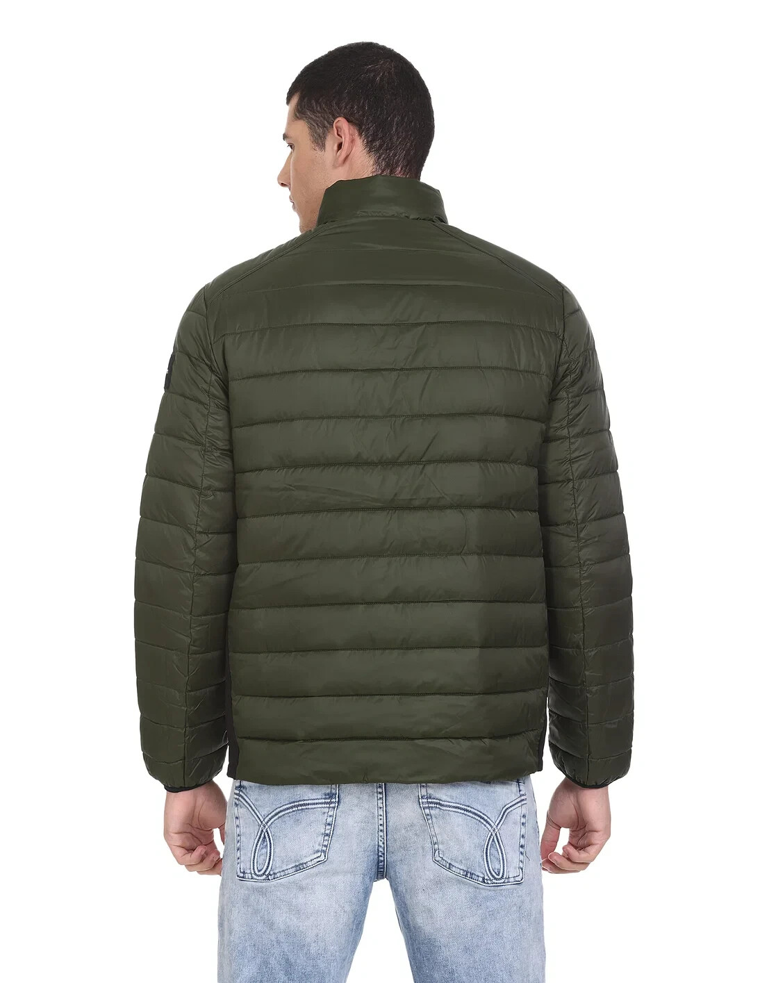 Calvin Klein Men's Dark Green Recycled Polyester Hooded Jacket image 6
