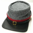CIVIL WAR CSA CONFEDERATE ARTILLERY GREY WOOL KEPI FORAGE CAP HAT-ALL SIZES!!!