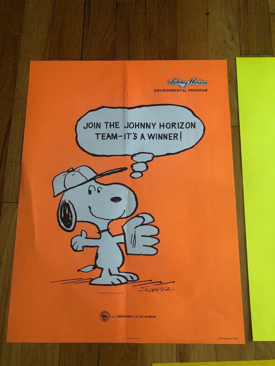 VTG Rare Poster Johnny Horizon Dept Interior Pounce on Polution