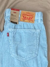 NEW Men's Levi's 505 Regular Straight Light Blue 36 x 30 Thick Corduroy Jeans