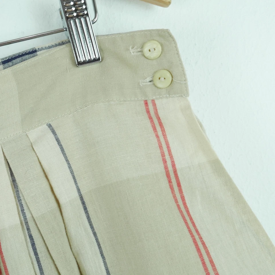 Falda De Colección 18 Cuadros Academia Dinero Antiguo Tranquila Lujo Preppy Country Club Lino Foto 2 de 4