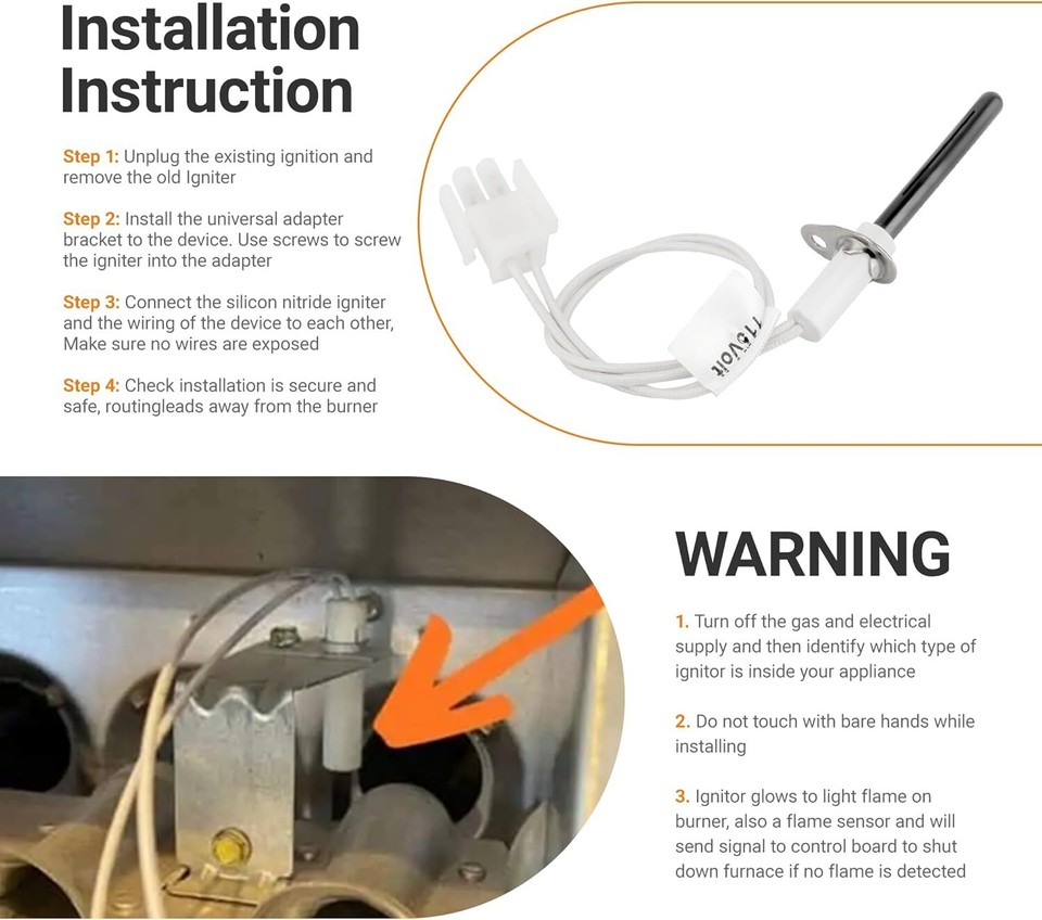 Pertronix Igniter 903110A 903110 Universal Furnace Ignitor With