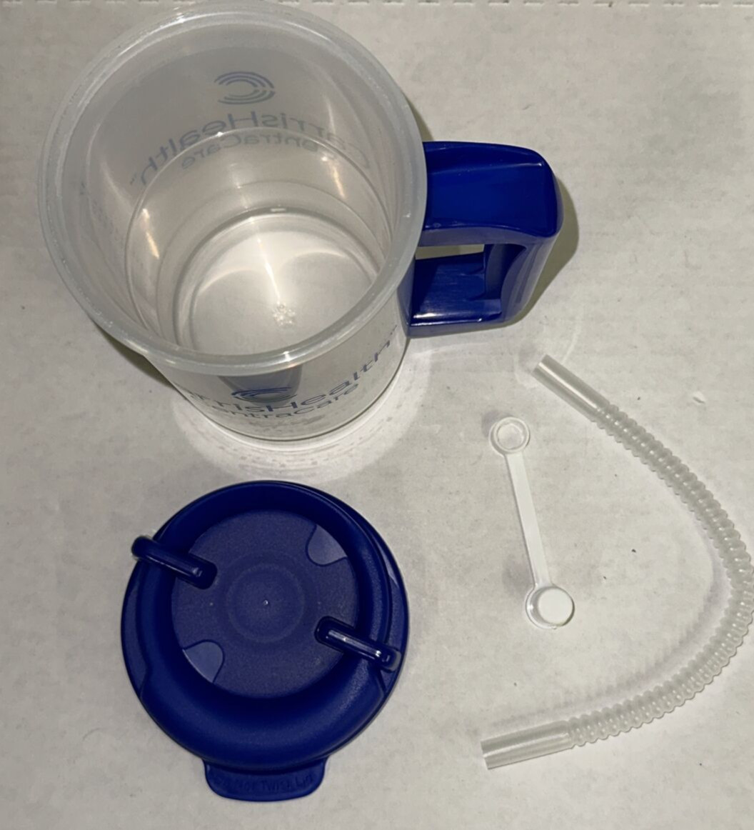 Carafe 18Oz/550 cc/ml Graduated Straw Whirley Drink Works Hospital Cup Mug H2O