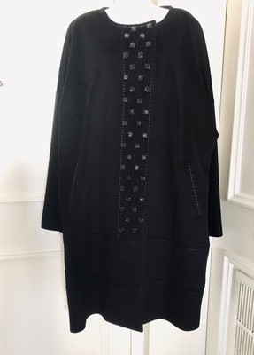 Heresis Women s Italian Virgin Wool Mid-Length Overcoat 58 IT/ 2XL-3XL US NWOT