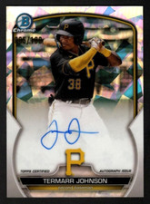 Termarr Johnson 2023 Bowman Chrome Prospect Atomic Refractor Autograph Auto /100