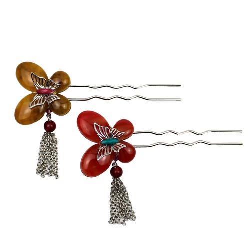 28 PCS Hingwah Pearls and Acrylic Resin Hair Clips, Handmade  display picture 1
