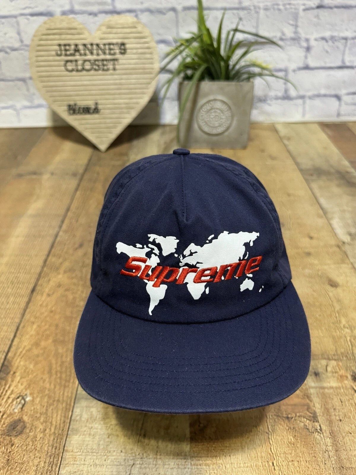 CASQUETTE CHAPEAU SUPREME WORLD 5 PANNEAUX BLEU MARINE SNAPBACK